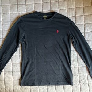 Polo Ralph Lauren black long-sleeve jersey T-shirt